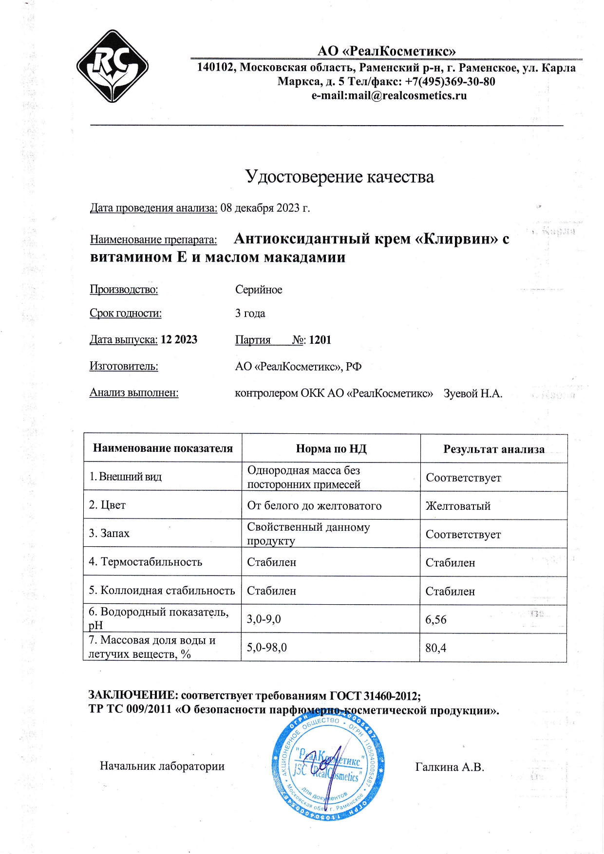 Паспорт №1220231201